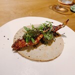 レストラン ウオゼン - イワナ
      蕎麦粉ガレットで包んでいただきます