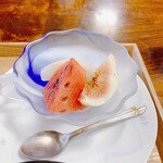 Echigono Aji Yamaboushi - デザートは無花果・梨・スイカ