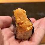 鮨 まつうら - 雲丹の手巻き