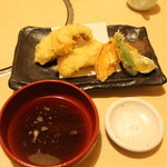 日本料理多々良 - 鱧の天麩羅と南瓜、獅子唐の天麩羅