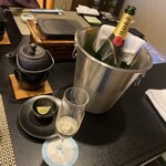 Kozantei Ubuya - 鉄瓶　牡丹鱧　シャンパン