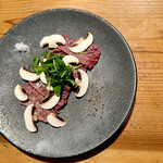 Grilled wagyu beef carpaccio