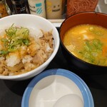 松屋 - 鬼おろしポン酢牛めし、豚汁生玉子セット