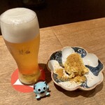 あたり屋 - アサヒの熟撰とポテサラが到着