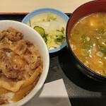 松屋 - 得朝ミニプレミアム牛めし豚汁セット
