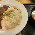 松屋 - 海鮮ごろごろシーフードクリームキーマカレー