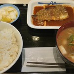 松屋 - さばの味噌煮定食豚汁セット(特盛)