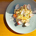 Creamy clam risotto