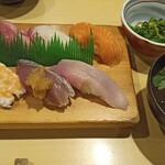 寿し若 - 寿司定食。まあ安いかな