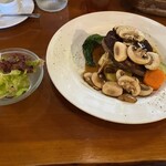 Saboten - A5岩手産フィレ牛肉のステーキ(＋1100円)。