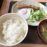 すき家 - ベーコンエッグ定食