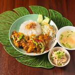 Thai style Oyako-don (Chicken and egg bowl) set