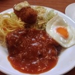 MASH - Bセット、コロッケハンバーグ、メキシカンソース替え