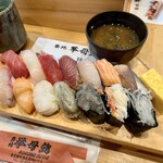 Tsukiji Koromosushi - モーニング15貫3300円