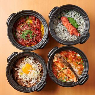 The highest quality earthenware pot rice is popular. Banquet course with all-you-can-drink from 3,500 yen
