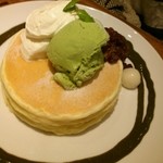 パンケーキカフェ mog 難波店 - 宇治金時と塩生クリームのパンケーキ
                                