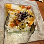 Torattoria Da Ruiji - 鮮魚のカルパッチョ　1280円　新鮮で量もたっぷり。