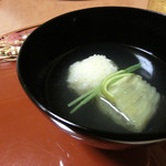 ＜9月夜＞椀、貝柱豊年揚げ、秋茄子