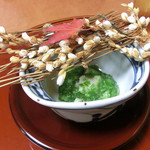 ＜9月夜＞先付、渡り蟹、おくらとろろ