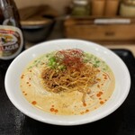 本格派博多うどん はし田たい吉 - 冷やし豆乳担々うどん¥1000、瓶ビール（中）¥600