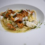 malca - ジロール茸と子持ち鱧のスパゲッティ