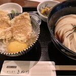 饂飩とお酒 からほり きぬ川 - おやこめしセット900円