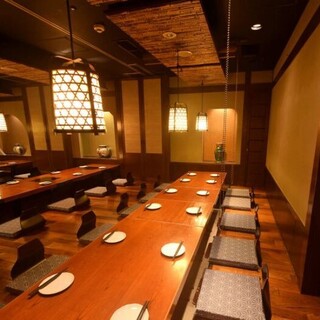[All seats are completely private] Private rooms with sunken kotatsu seats that can accommodate up to 32 people are popular.