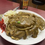 とんぼ亭 - ハンバーグカレーは中濃ソースを従えて入場！