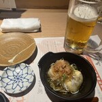 Sakana To Sake Hanatare - これこれ！先付けの揚げ出し豆腐！お出汁まで美味しい！本店は揚げ出しですが、他のはなたれさんは温豆腐でした