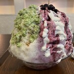 かき氷Ryan - 塩麹ずんだとブルーベリーチーズタルトのあいがけ2000円