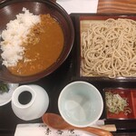 Nihonshu To Teuchi Soba Rikyouan - 鶏挽き肉のスパイシーカレーとお蕎麦セット。