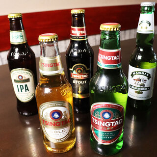 青島ビールはなんと4種類ハルピンビールもご用意！