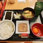 なか卯 - こだわり卵の納豆朝食（ごはん小盛）［340円］