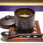 鉄板焼 宇佐見 - 車海老と名古屋コーチンの冷製茶碗蒸し