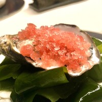 TACUBO - 赤穂の牡蠣、サムライゴールドに西瓜のグラニテを乗せて　これも夏らしくて美味しかった！