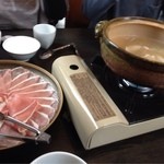 手しごと遊菜 922 - コース⑤レタスしゃぶしゃぶ後、豚しゃぶしゃぶ