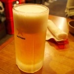 多平 - 生ビールはジョッキがキンキンに冷えてます