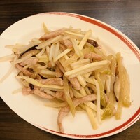 中国料理 彩龍 - 豚肉の細切りと搾菜の炒め