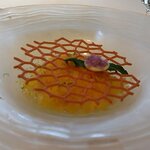 リストランテKubotsu - 沖縄パイナップル　爽やかなライチのソルベとパイナップルのグラニテ（2023.7）