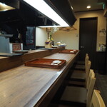 天ぷら旬菜　由庵 - 店内（カウンター席）