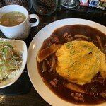 エヌエス コーヒースタンド - 日替わりランチ《オムライス 900円》＊ドリンク付き  2022/09/05 