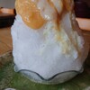 旬菜＆カフェ - 季節のフルーツソースかき氷(桃)