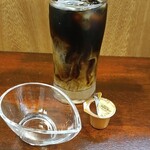 キッチン ブルー グローブ - ミルクを入れず