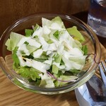 キッチン ブルー グローブ - サラダのアップ