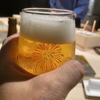 鮨 そら - 温度が一定より下がると花火が咲く冷感花火　天開グラス