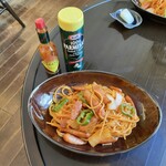 猫ノ巣 - ナポリタン・セット アイス・コーヒー