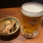 唸頷家 - 生ビールとお通し