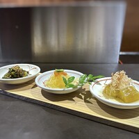 食堂 ぎんみ - 前菜3種盛り・・ビジュアルが美しい。
