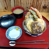 天屋わんや - 天丼（1100）味噌汁、漬け物付き