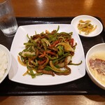 味之郷 - 牛肉の孜然(クミン)炒め＋ご飯セット